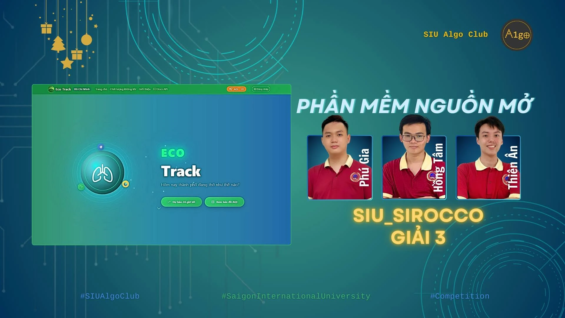Đồ họa SIU Algo Club giới thiệu Giải Ba Phần mềm nguồn mở của đội SIU_Sirocco.
