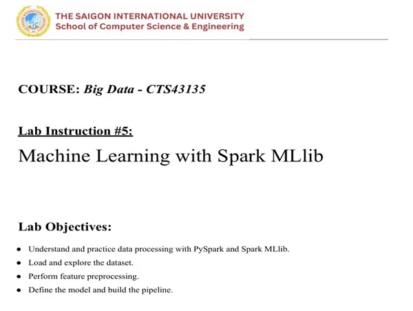 Minh họa dự án Machine Learning với Spark MLlib