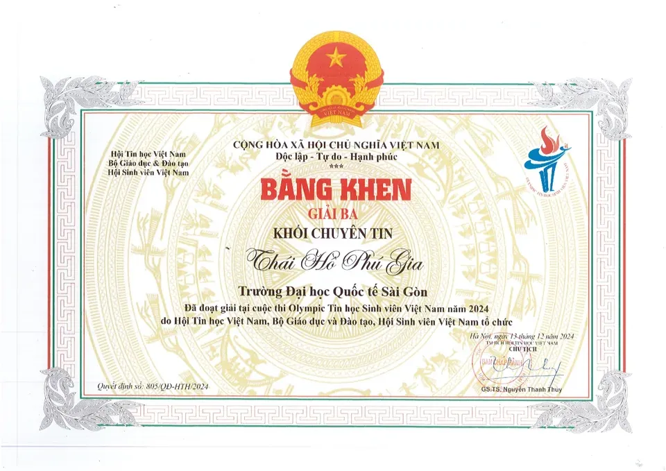 Vietnamese Student Olympiad in Informatics 2024